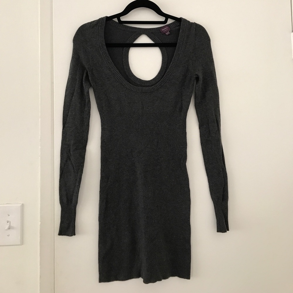 Grey sweater dress
