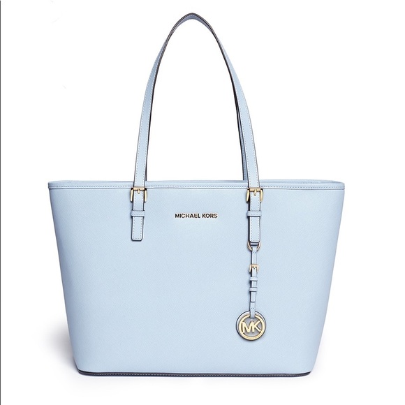 Michael Kors Handbags - MK Jet Set light blue tote!!