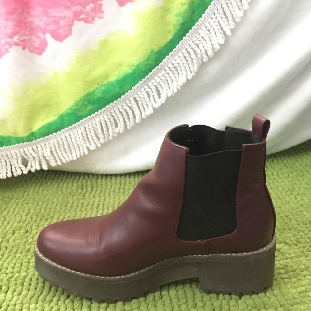 H&M Burgundy Ankle Boots