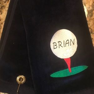 New Golf towel navy