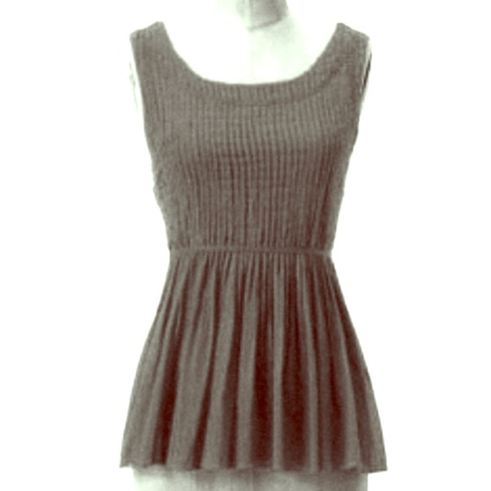 Vanessa and Virginia black pleated top