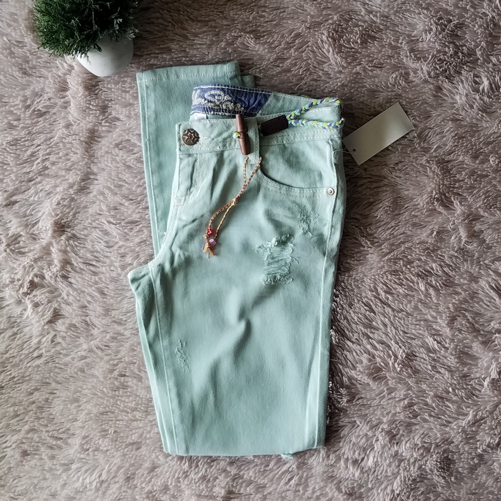 NWT Vanilla Star Mint Skinny Jeans Sz 5