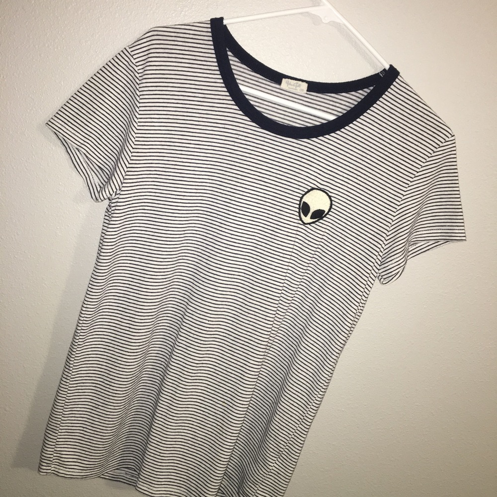 Brandy Melville Alien striped shirt