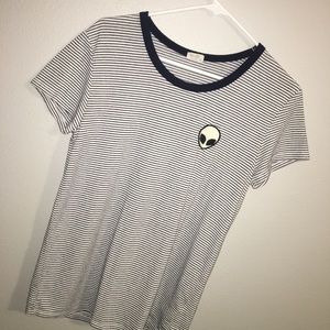 Brandy Melville Alien striped shirt