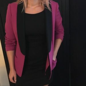 NWOT Pink Tuxedo Jacket with Black Lining