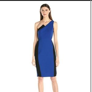 One- Shoulder Color-blocked Dress
