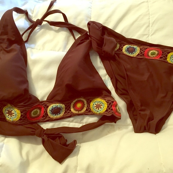 Brown Crocheted Bikini - Picture 1 of 5