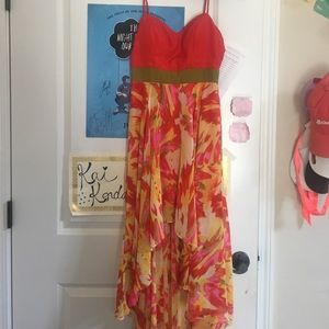 High low tropical dress