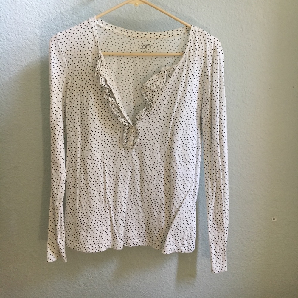 Loft polka dot blouse