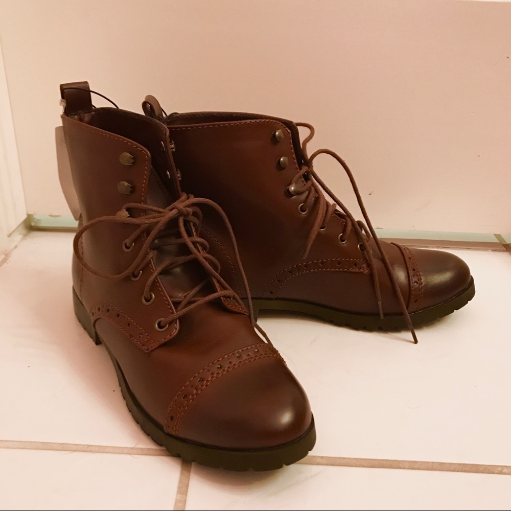 Brand New H&M Combat Lace Up Boots