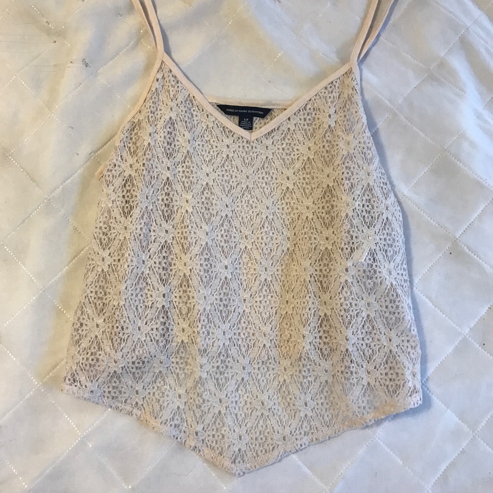 American eagle cropped see-through shirt