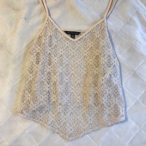 American eagle cropped see-through shirt