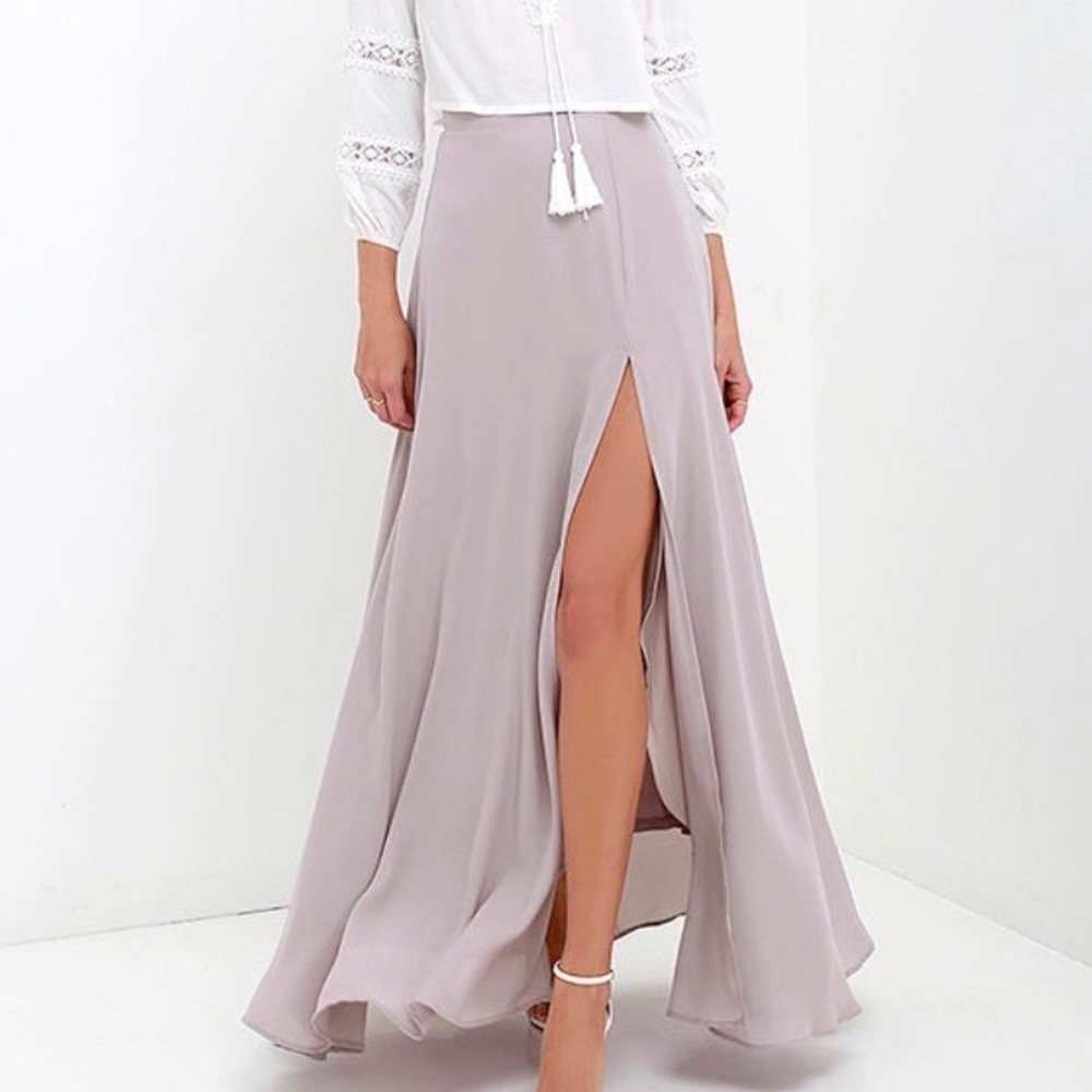 Grey/Taupe maxi skirt