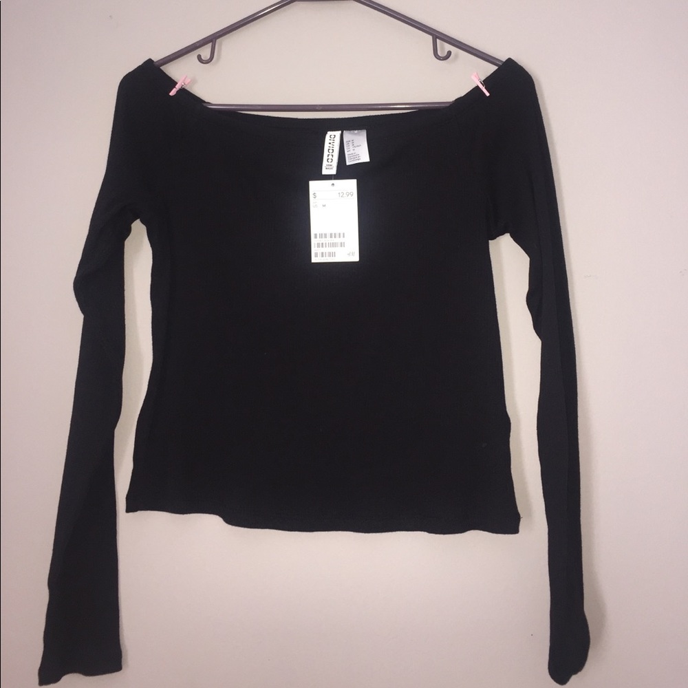 H&M Off the shoulder semi crop top