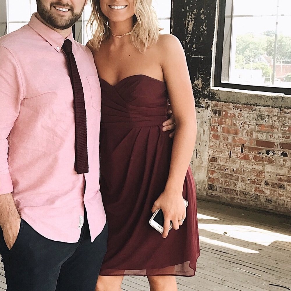 Davids Bridal Wine dress