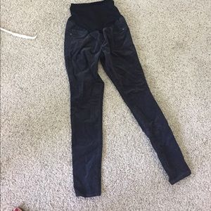 Charcoal corduroy maternity pants NWOT