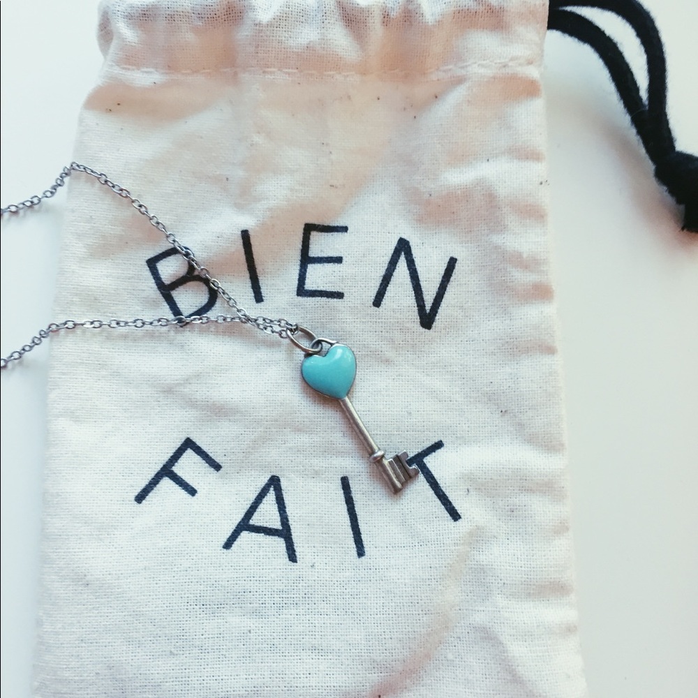Classic Tiffany key necklace in Tiffany blue