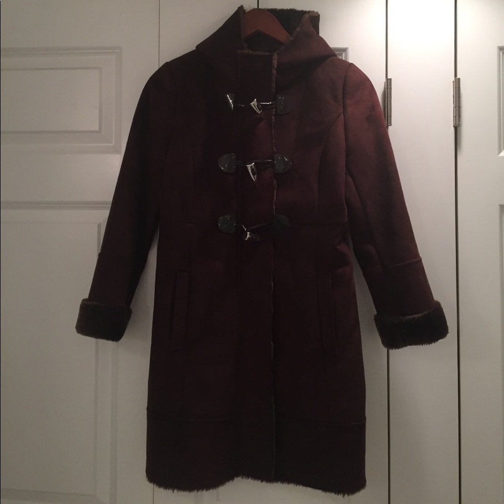 NWT Faux Fur Toggle Coat