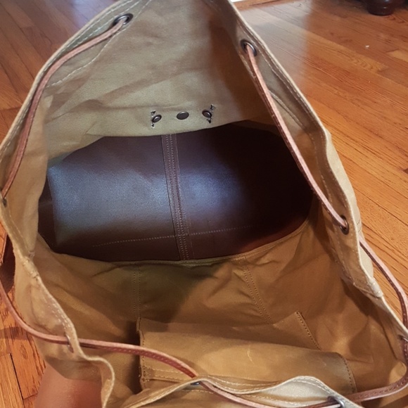 🔥HP x 4🔥Lucky Brand Leather/Canvas Backpack - Picture 6 of 8