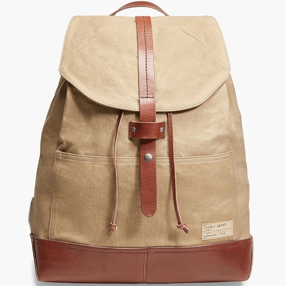 lucky brand leather backpack