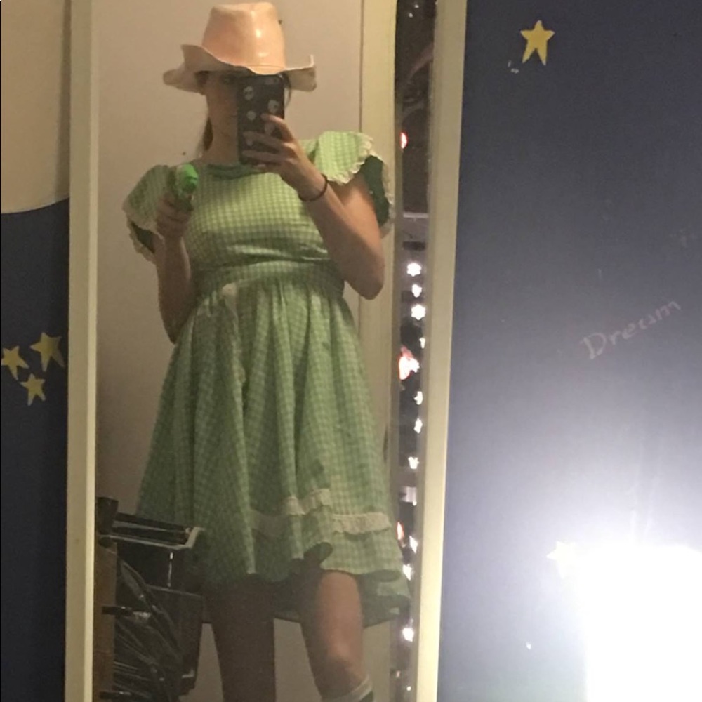 Vintage Green gingham dress