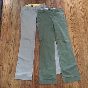 2 pairs of J Crew city fit pants, size 2