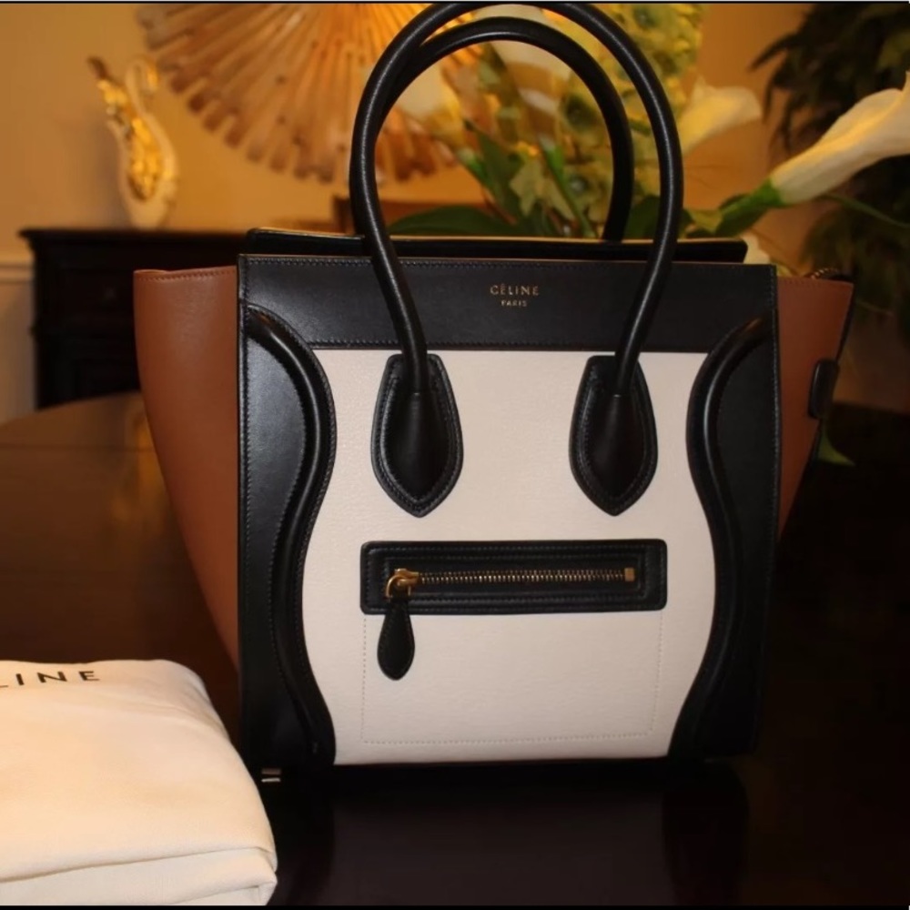 Celine Mini Luggage Tricolor Handbag