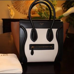 Celine Mini Luggage Tricolor Handbag