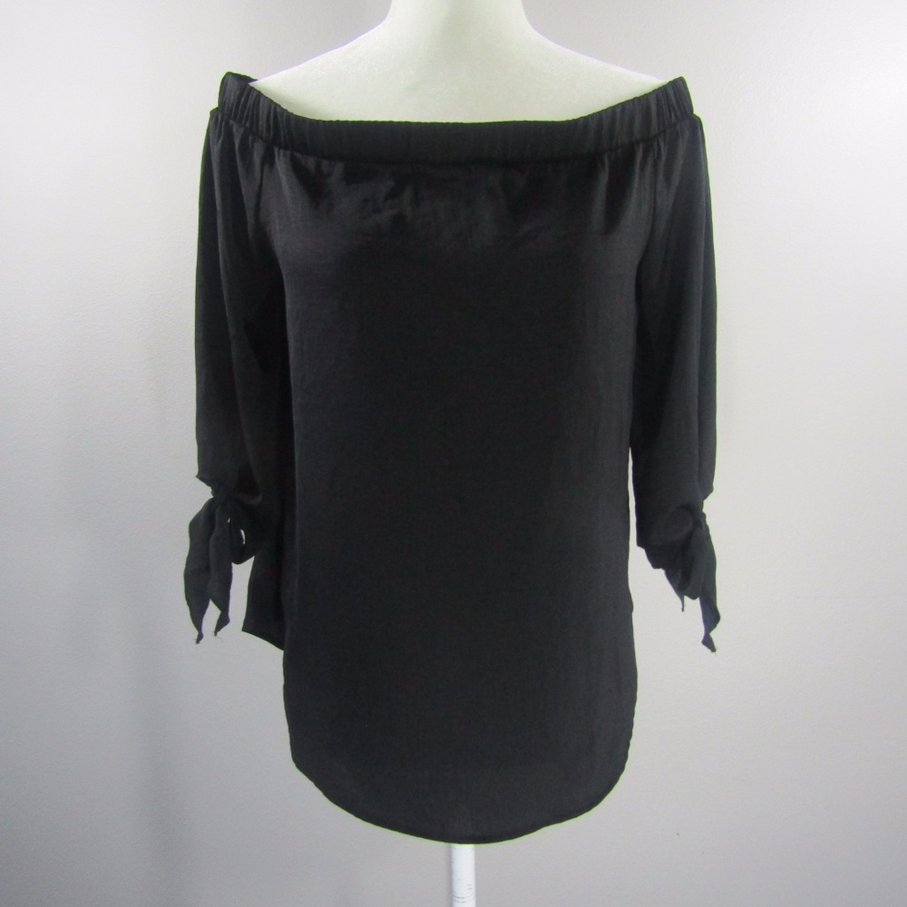 NWT Sz Medium Apt 9 Women's Black Off The Shoulder - Picture 2 of 8