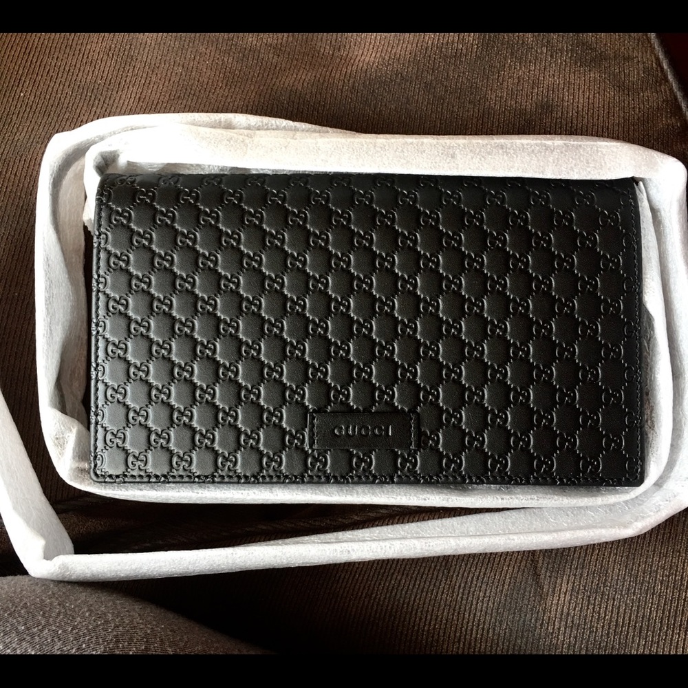 Brand New Gucci MicroGuccissma Wallet on Strap