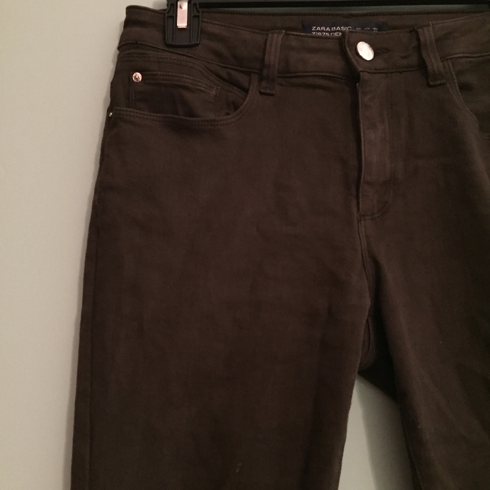 Zara olive green skinny jean