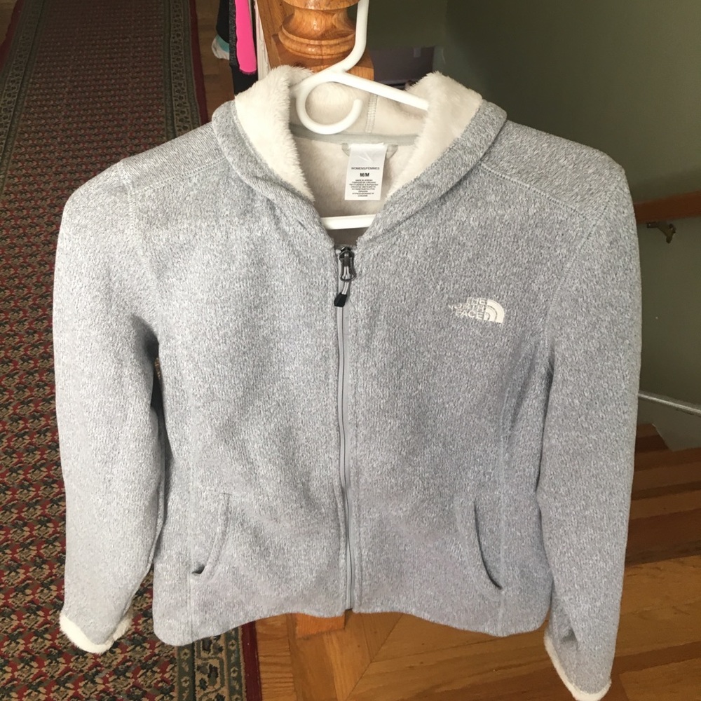 Gray North Face jacket