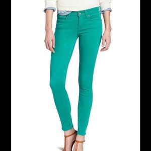 Lucky brand skinny Sofia size 26 jade colored