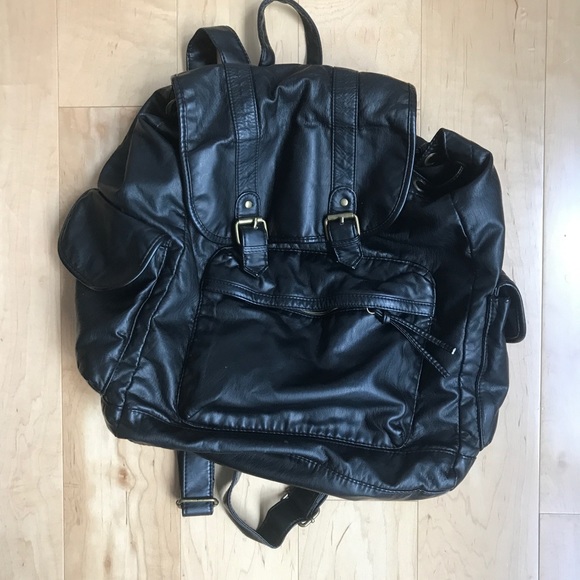 Black Leather Backpack Purse Target IUCN Water