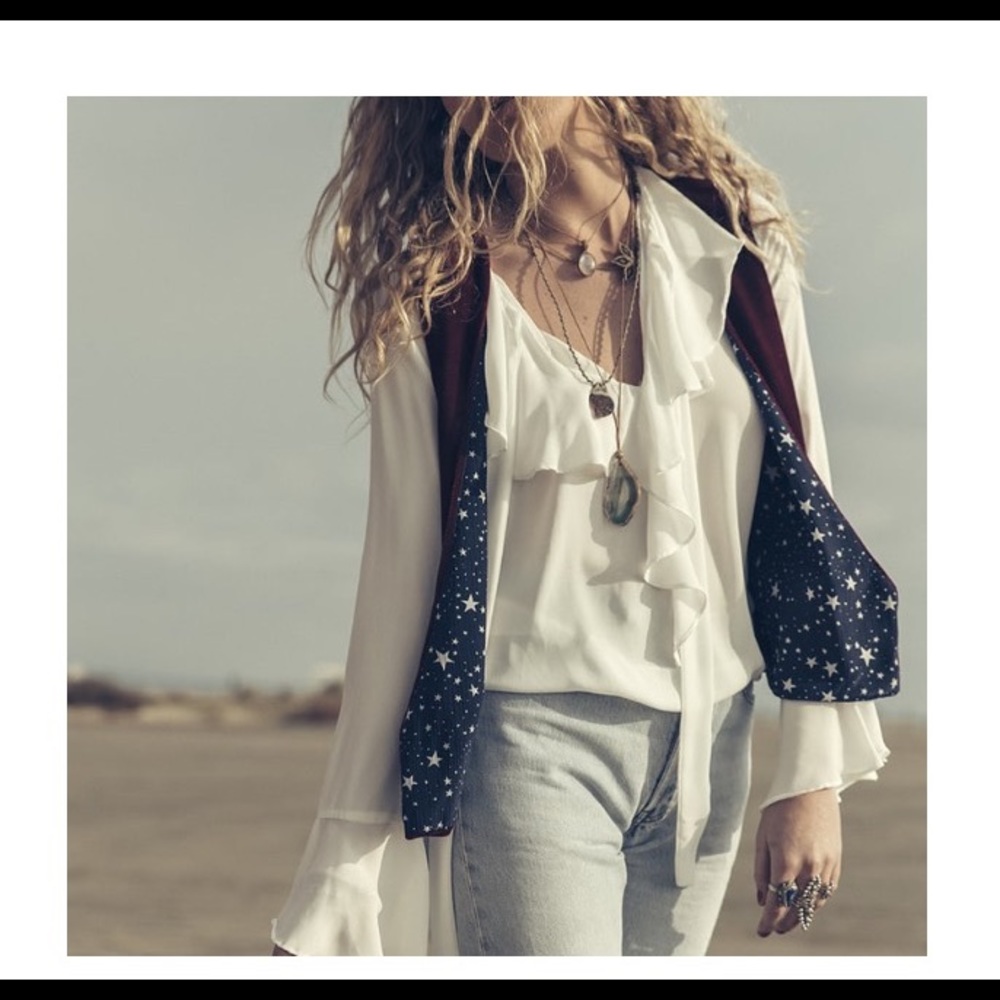 Van Palma Sorry Angel vest navy velvet
