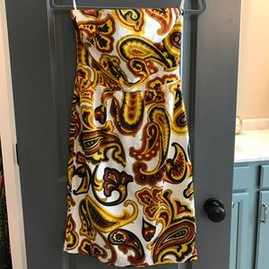 Banana Republic Printed Strapless Dress