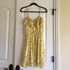 Girly yellow floral dress