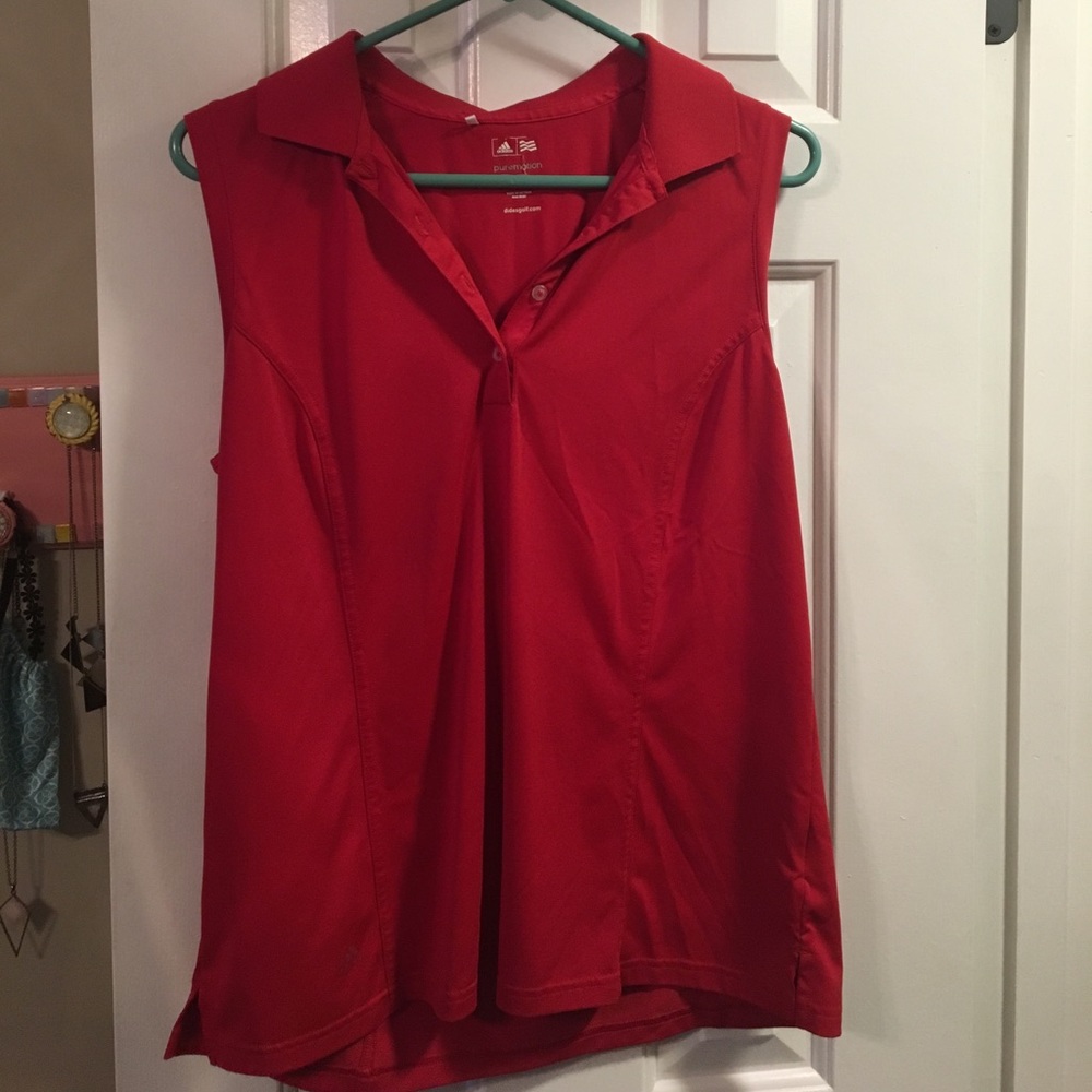 adidas golf shirt.
