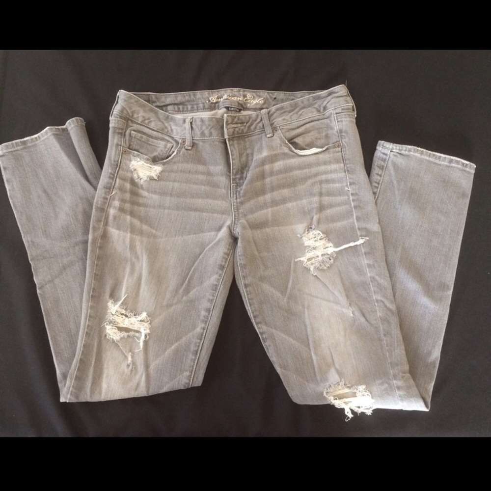 American Eagle skinny stretch distressed jeans
