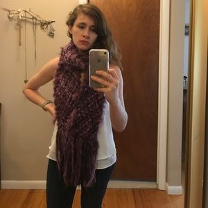 Long purple scarf!