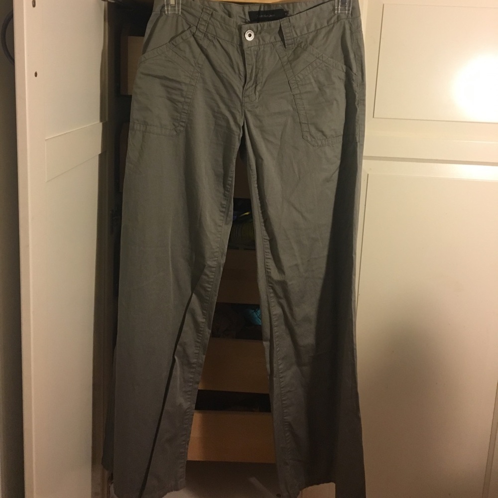 Calvin Klein gray wide leg pants.