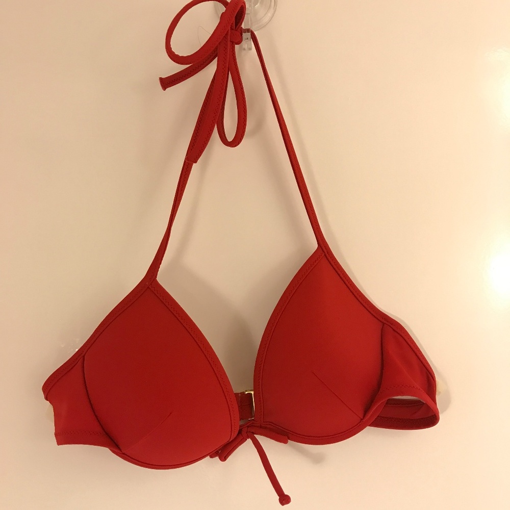 Victoria's Secret Red Tie Bikini Top Size 36A