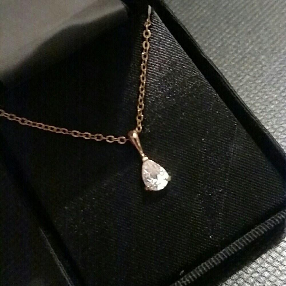 Tear Drop CZ necklace