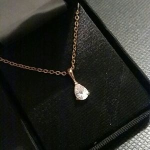 Tear Drop CZ necklace