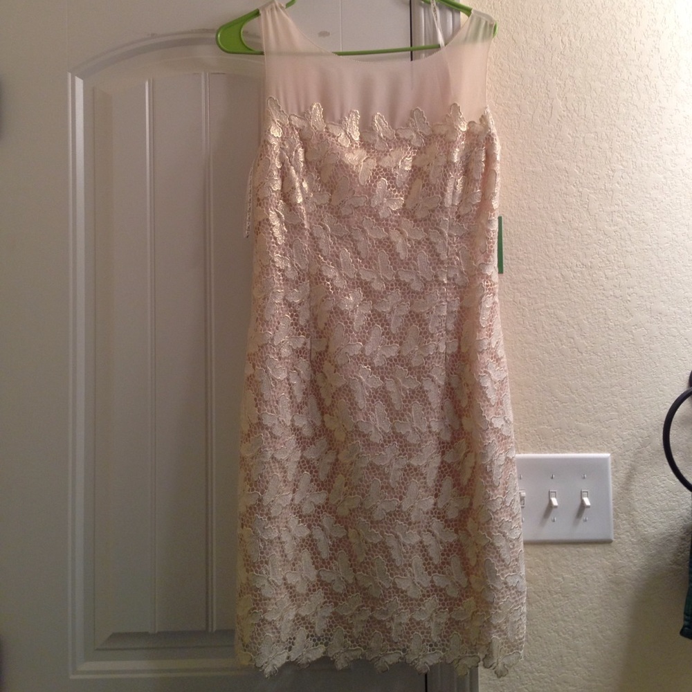 NWT Lilly Pulitzer gold metallic Papillon Lace