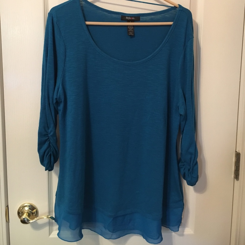 Turquoise style & Co top