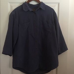 Corduroy 3/4 sleeve button up