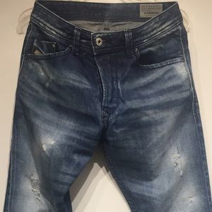 Diesel Darron Medium Destroyed Taper Denim 29x32