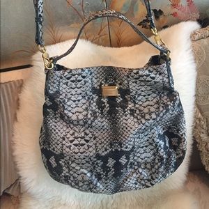 Marc by Marc Jacobs snakeskin + gold 2-way handbag