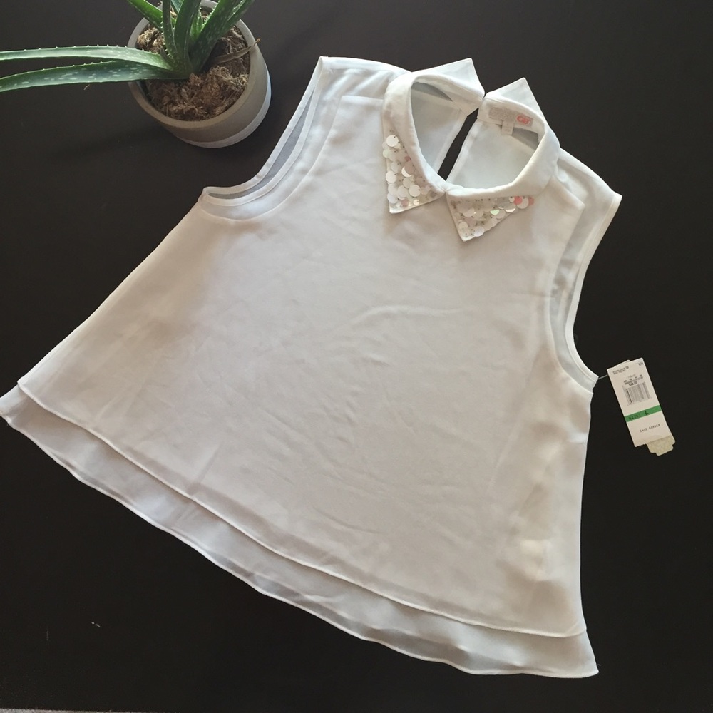 GB (juniors) white tank top
